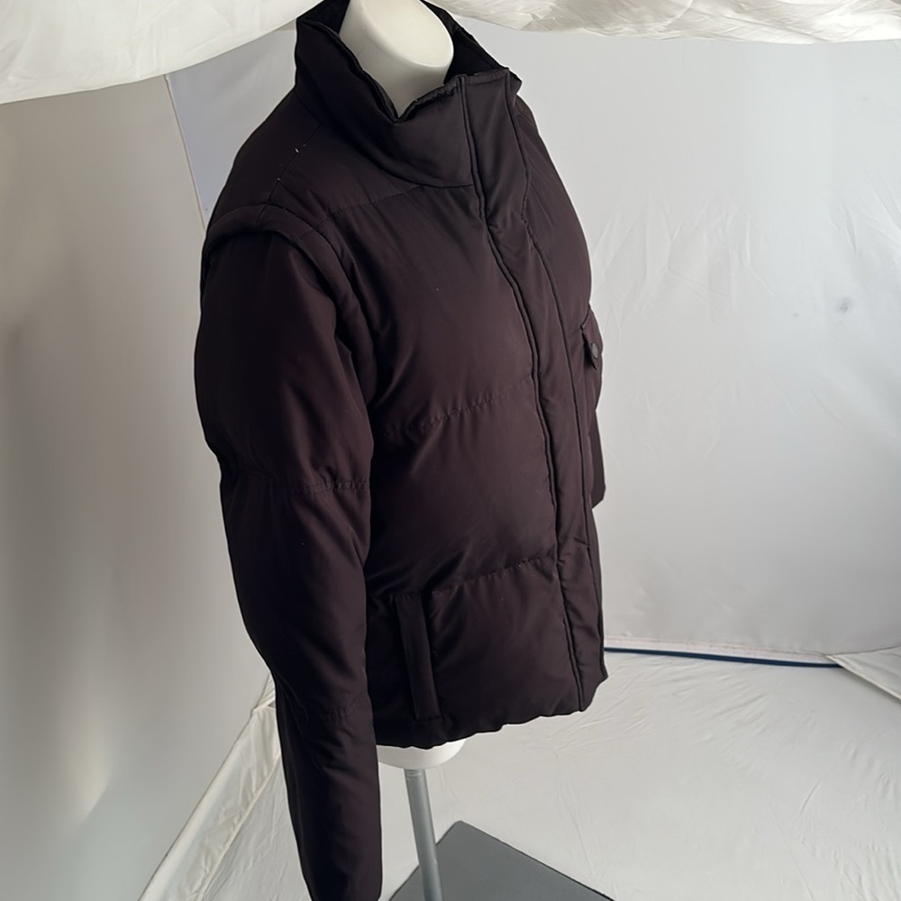 Calvin Klein vintage Y2K black fleece lined convertible puffer coat - Picture 2 of 14
